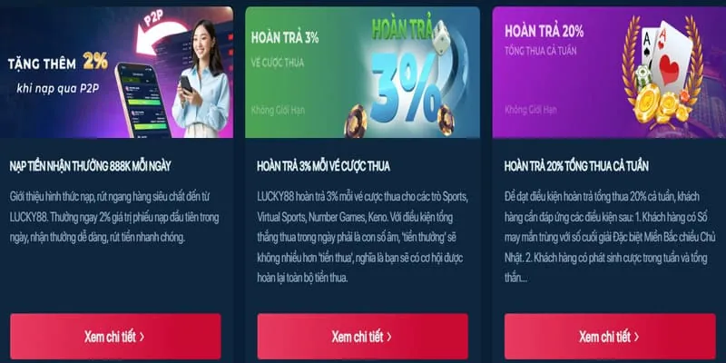Khuyến mãi nạp lại hàng ngày xin888