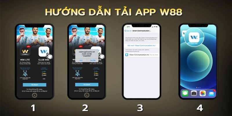 Cách thức download app W88 dành cho hệ điều hành IOS 